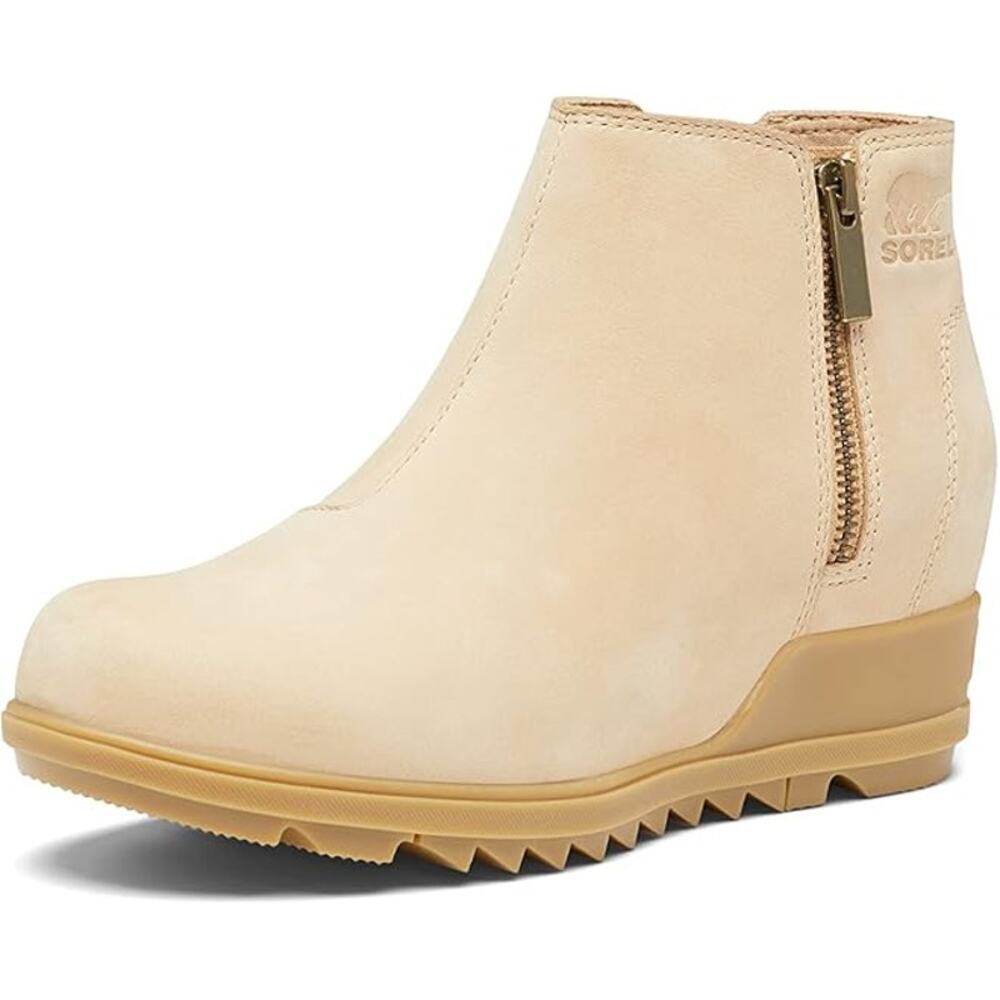 Sorel Women's Evie Pull-On Waterproof Suede Wedge Ankle Boots Chelsea Booties
